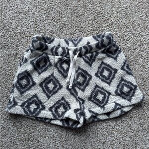 Free People Fleece Geometric Pattern Shorts